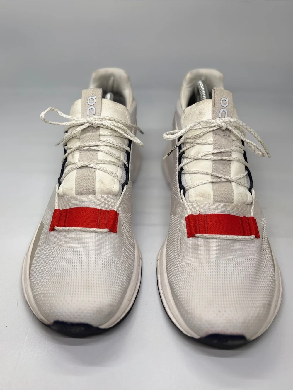On Running Cloudnova White Red Sneakers Men’s 11.5 EU 46 Athletic Running Shoes